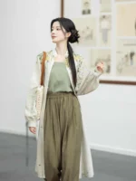 Spring Hanfu?Long Shirt Wide-Leg Pants Women - Image 3