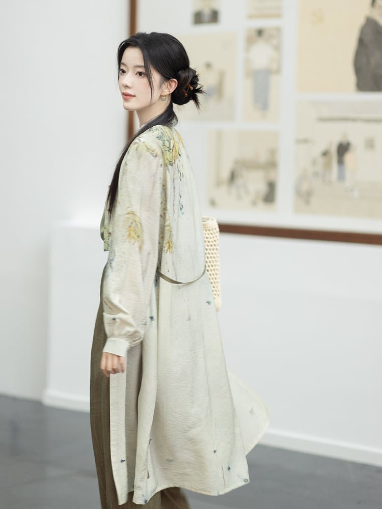 Spring Hanfu&nbsp;Long Shirt Wide-Leg Pants Women