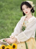 Summer Hanfu Dress Light Yellow Dress