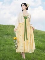 Summer Hanfu Dress Light Yellow Dress - Image 3