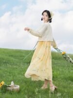 Summer Hanfu Dress Light Yellow Dress - Image 4