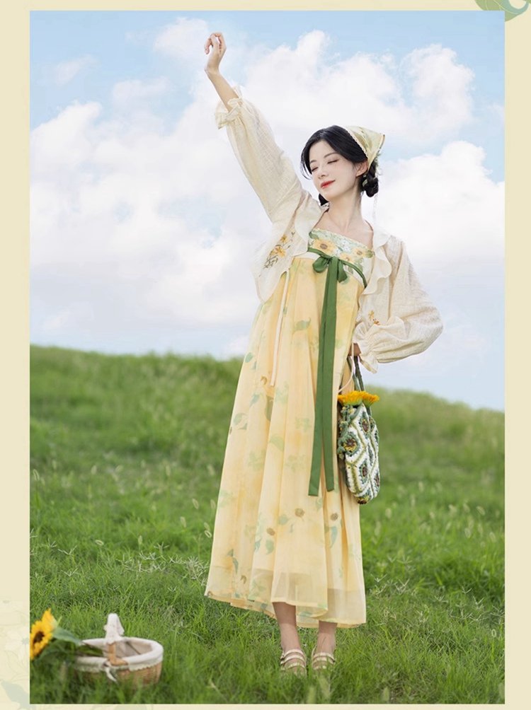 Summer Hanfu Dress Light Yellow Dress