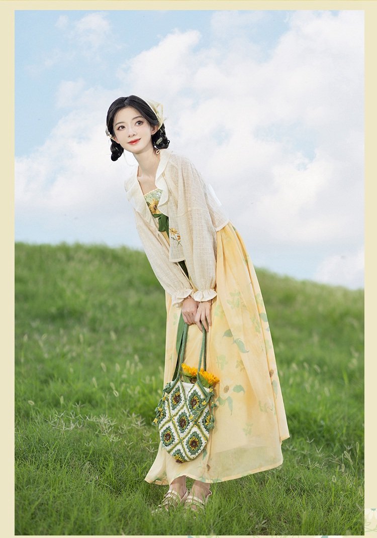 Summer Hanfu Dress Light Yellow Dress