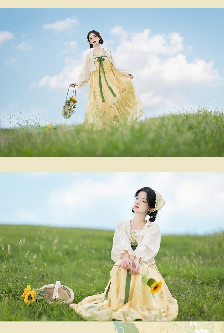 Summer Hanfu Dress Light Yellow Dress