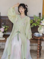 Summer Hanfu Elegant Embroidered Hanfu Set - Image 3