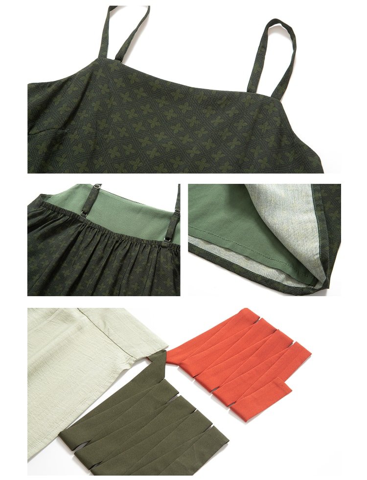 Summer Hanfu Outfit Green 3-Piece Dress Set