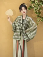 Summer Hanfu Outfit Green 3-Piece Dress Set