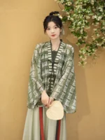 Summer Hanfu Outfit Green 3-Piece Dress Set - Image 2
