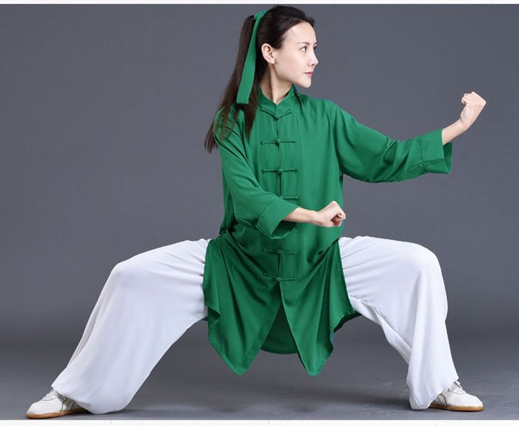 Summer Ice Silk Tai Chi Uniform For Women And Men