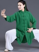 Summer Ice Silk Tai Chi Uniform For Women And Men - Image 4