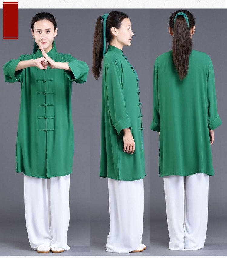 Summer Ice Silk Tai Chi Uniform For Women And Men