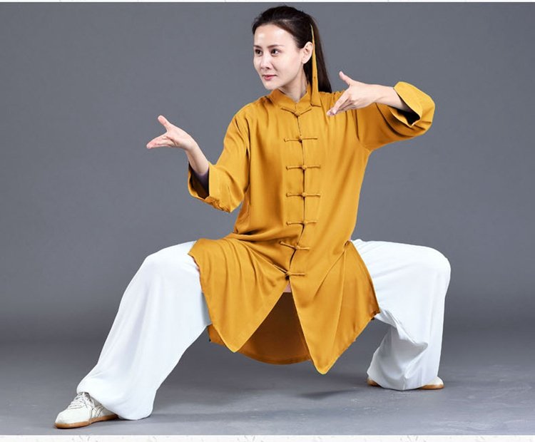 Summer Ice Silk Tai Chi Uniform For Women And Men