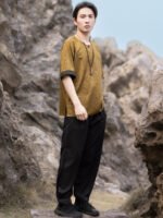 Summer Shirts Men Loose Casual Tang Shirt - Image 3