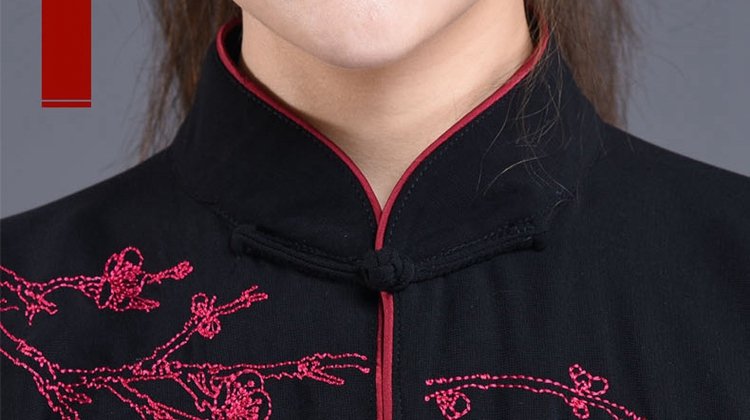 Tai Chi Outfit Embroidered Women's Kung Fu Dress