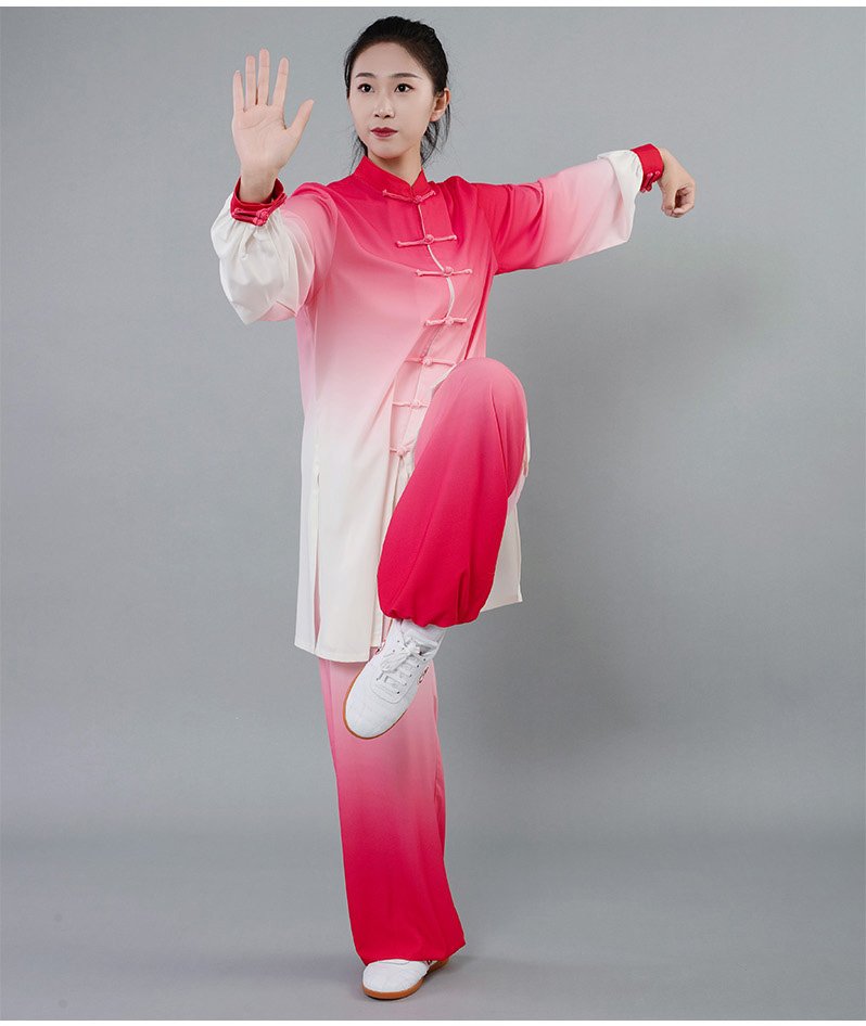 Tai Chi Outfit for Men Women Gradient Training Suit