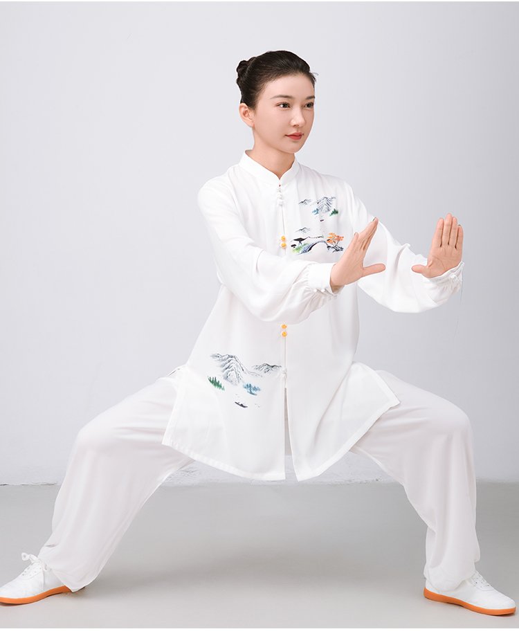 Tai Chi Practice Wear Unisex Long Martial Arts Suit