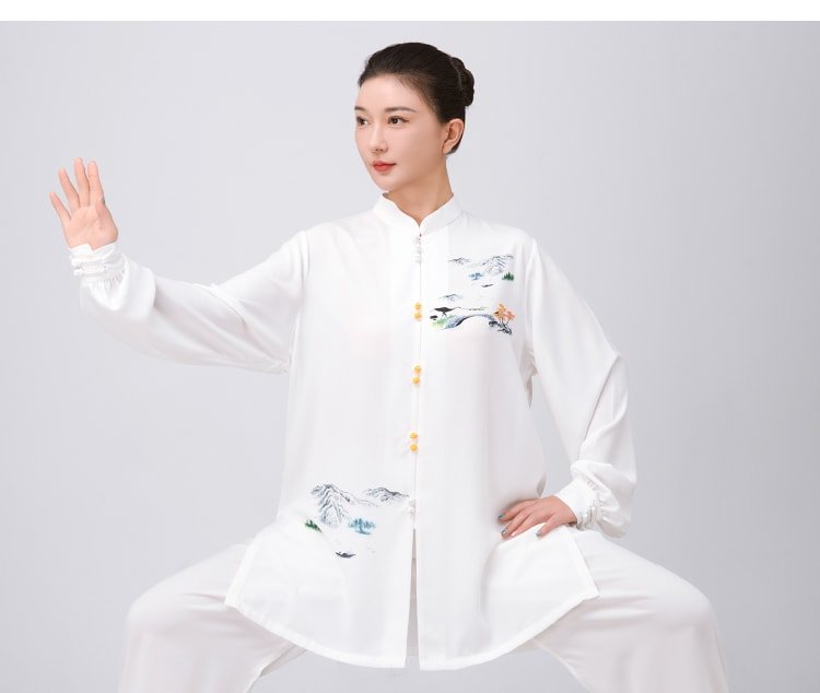 Tai Chi Practice Wear Unisex Long Martial Arts Suit