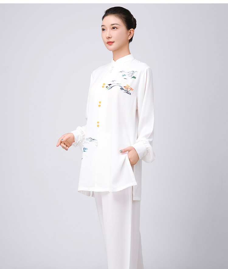 Tai Chi Practice Wear Unisex Long Martial Arts Suit