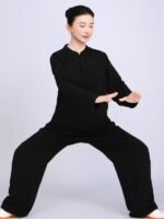Tai Chi Uniform Cotton Martial Arts T-Shirt and Pants - Image 4