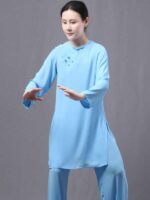 Tai Chi Uniform Silk Summer Tai Chi Training Suit - Image 5