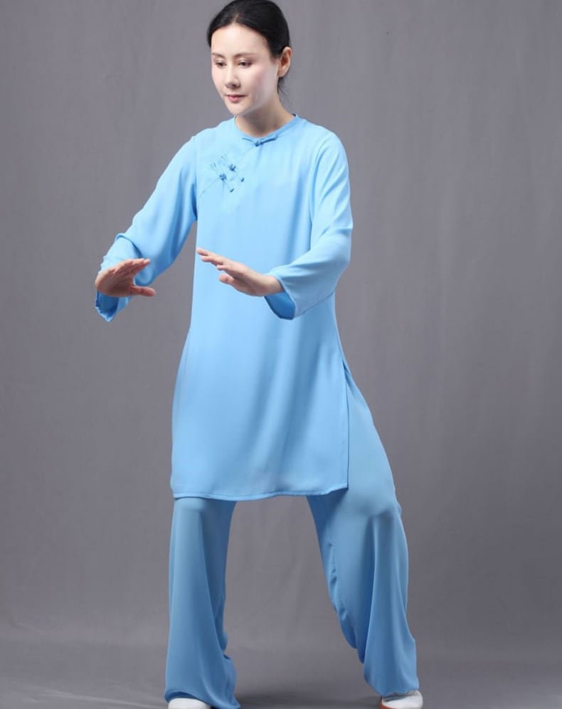 Tai Chi Uniform Silk Summer Tai Chi Training Suit