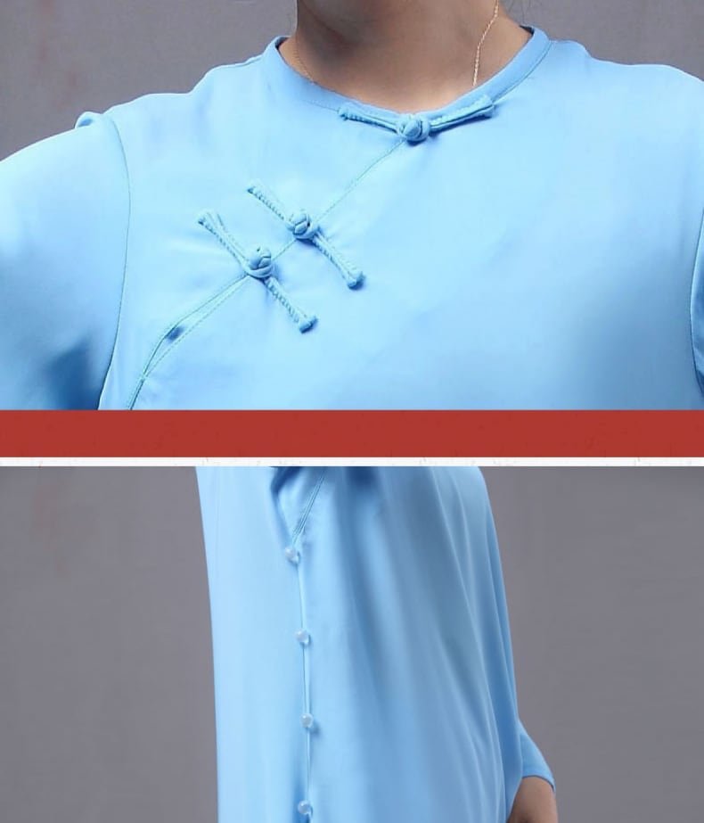 Tai Chi Uniform Silk Summer Tai Chi Training Suit