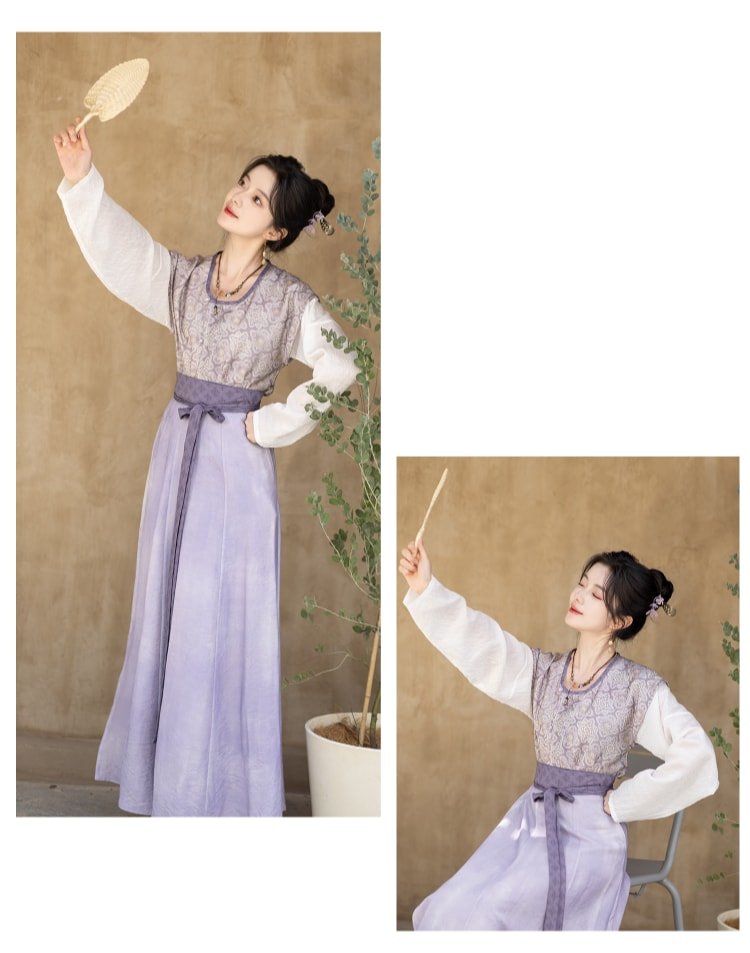 Tang Dynasty Hanfu Costume Lilac Purple Dress