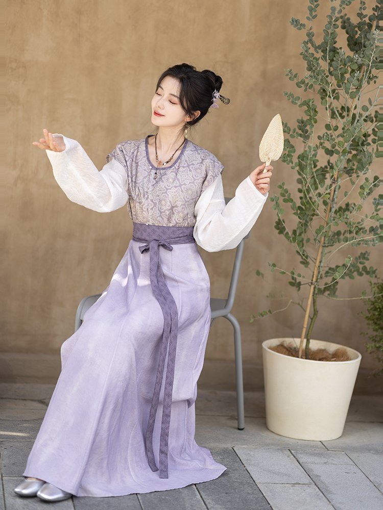 Tang Dynasty Hanfu Costume Lilac Purple Dress