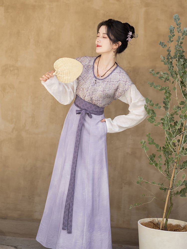 Tang Dynasty Hanfu Costume Lilac Purple Dress