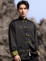 Tang Style Male Jackets Loose Zhongshan Suit