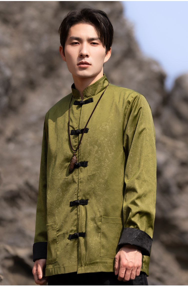 Tang Style Male Jackets Loose Zhongshan Suit