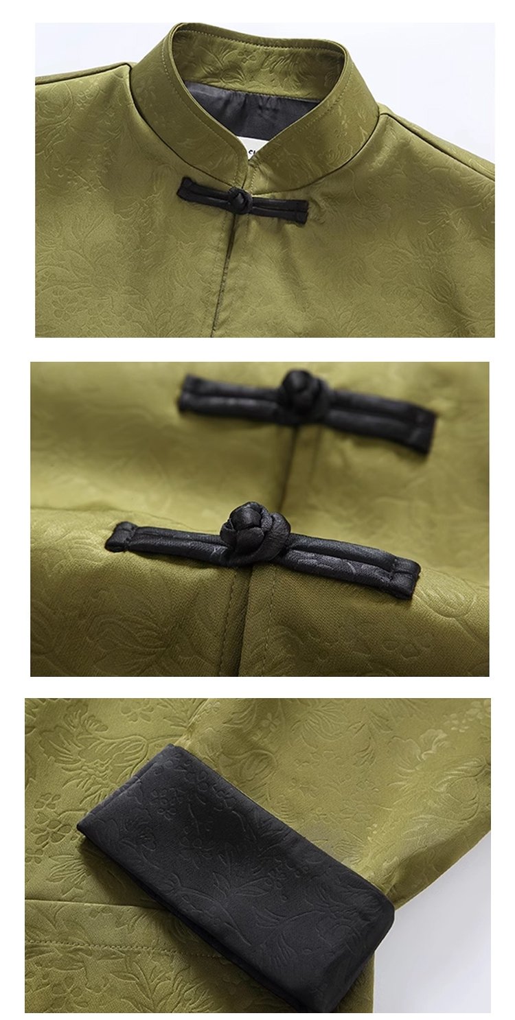 Tang Style Male Jackets Loose Zhongshan Suit