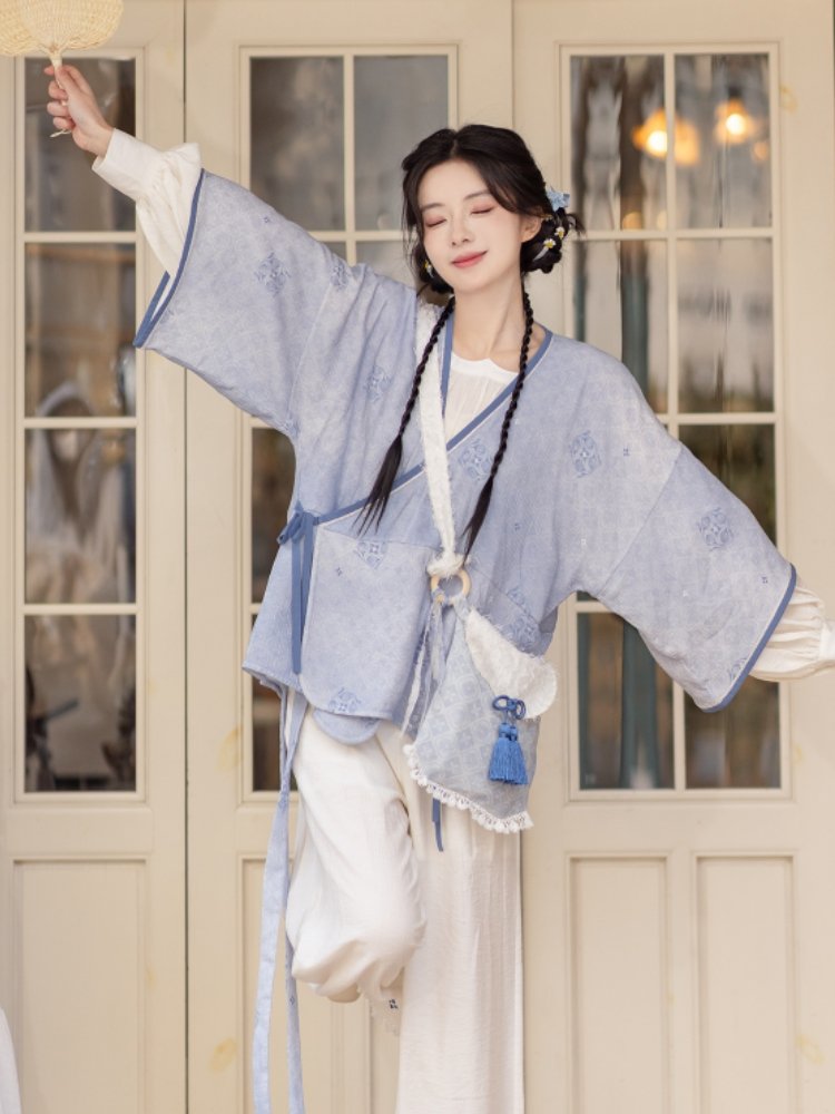 Tang Style Modern Hanfu Set Top and Song Pants