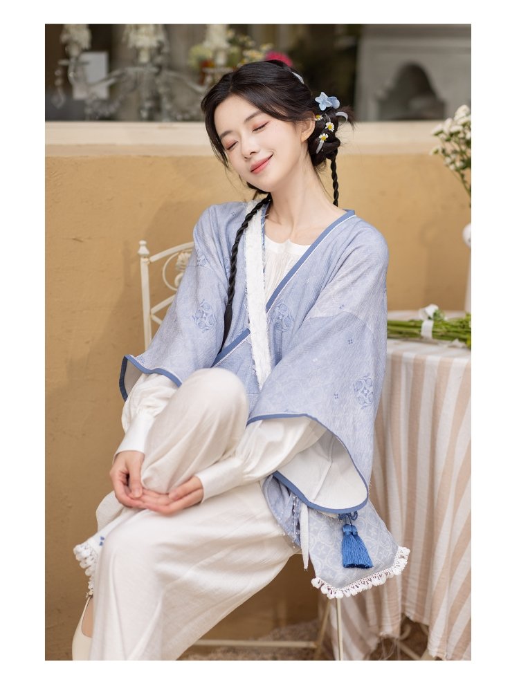 Tang Style Modern Hanfu Set Top and Song Pants