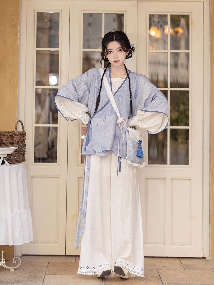 Tang Style Modern Hanfu Set Top and Song Pants