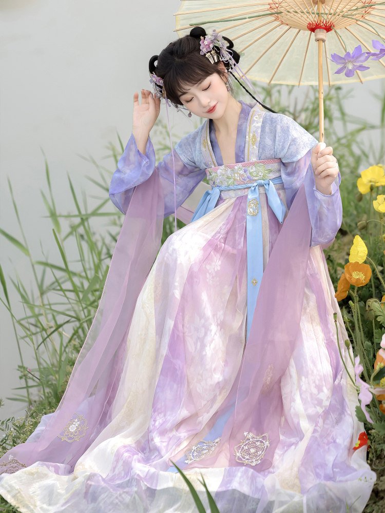 Tang Style Princess Hanfu Dress with Embroidery