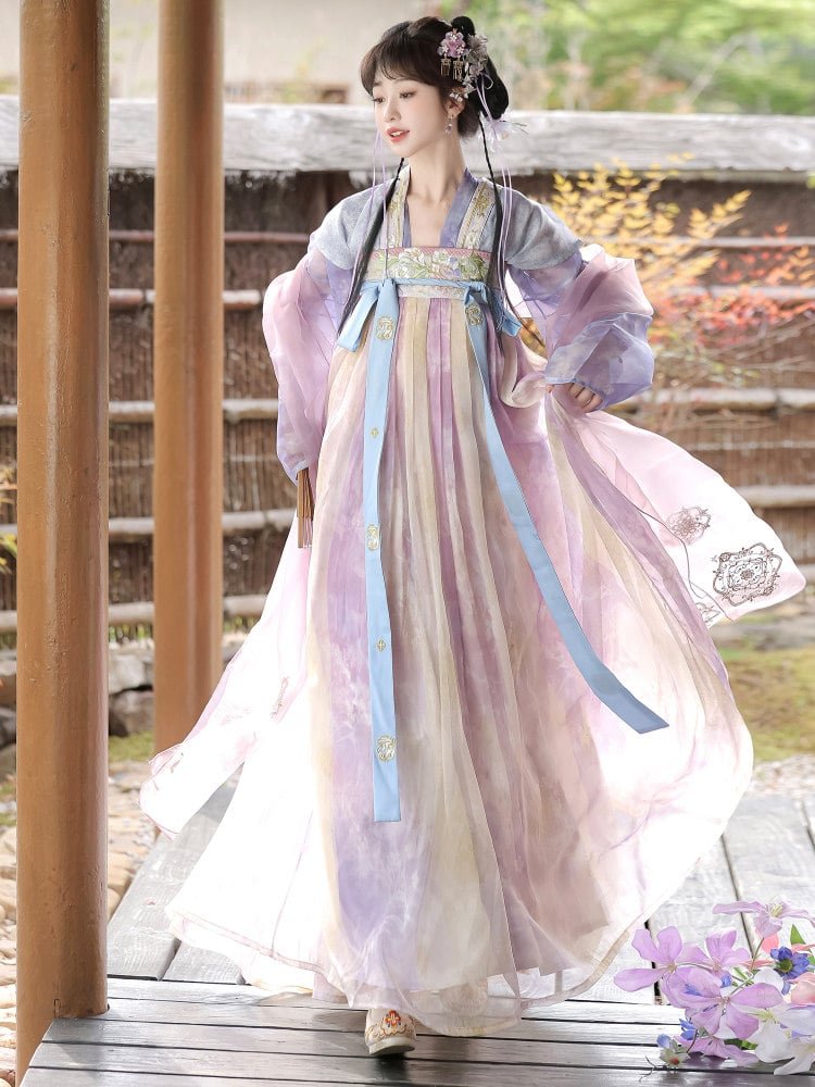 Tang Style Princess Hanfu Dress with Embroidery