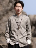 Tang Suit Chinese Style Loose Jacket Men - Image 3