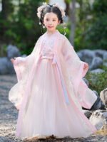 Traditional Chinese Clothing For Children Flowing Fairy Hanfu Dress - Image 6