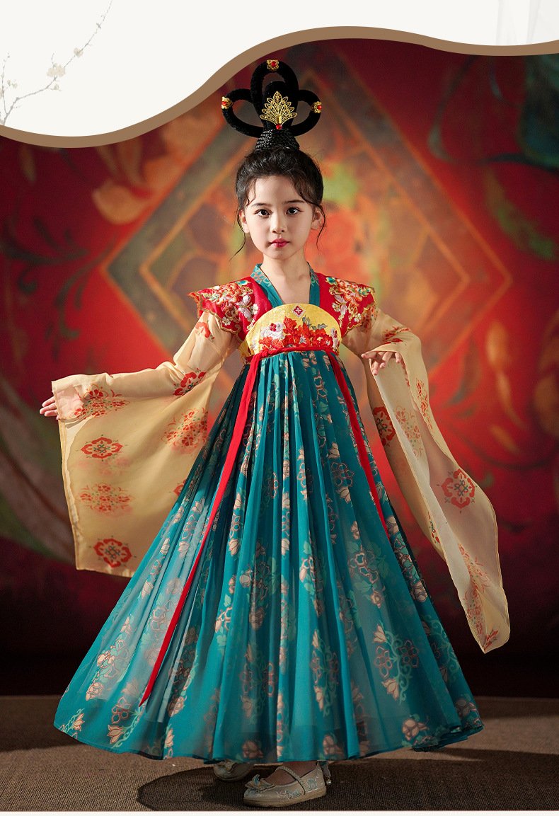 Traditional Chinese Clothing for Kids Tang Dynasty Hanfu Dress