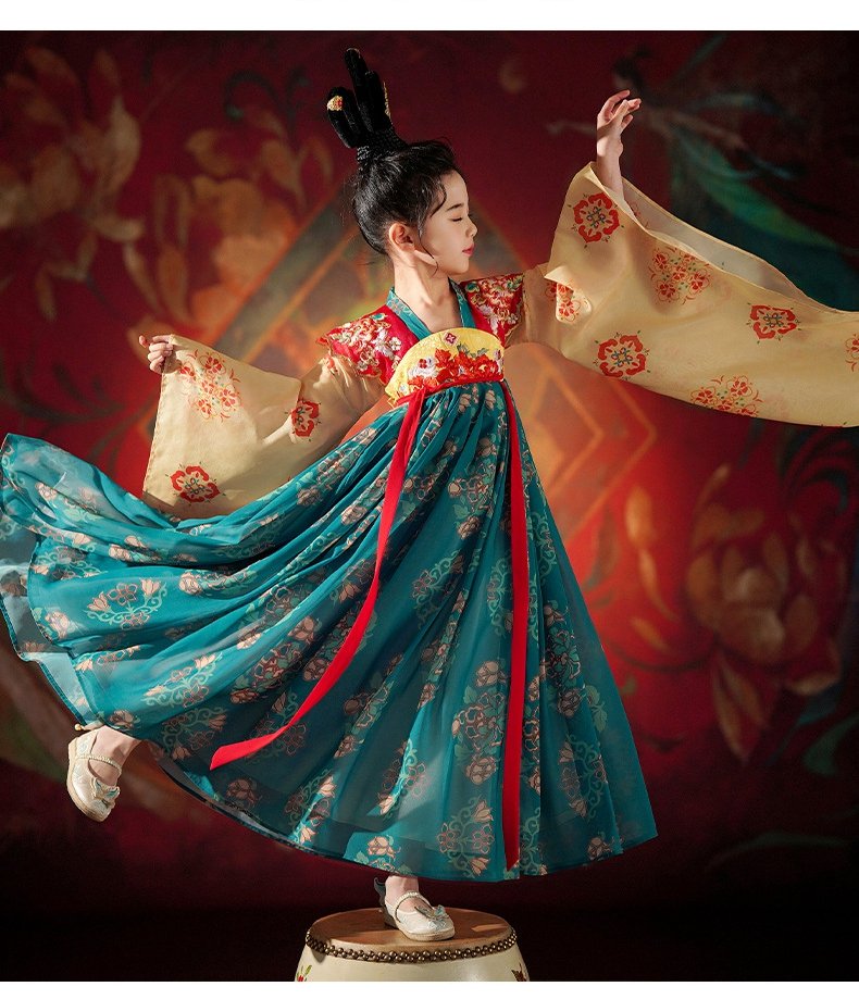 Traditional Chinese Clothing for Kids Tang Dynasty Hanfu Dress