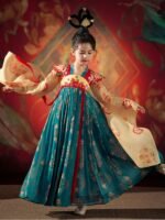 Traditional Chinese Clothing for Kids Tang Dynasty Hanfu Dress - Image 2