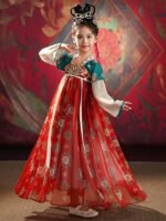 Traditional Chinese Clothing for Kids Tang Dynasty Hanfu Dress - Image 3