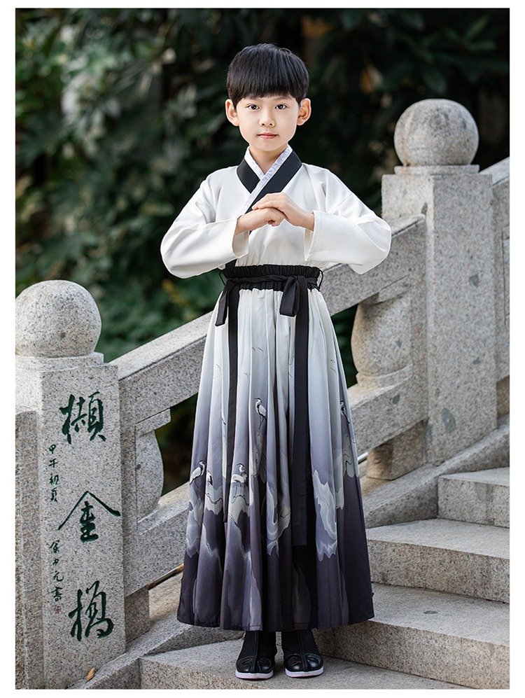 Traditional Chinese Costume Boy Children's Hanfu Black