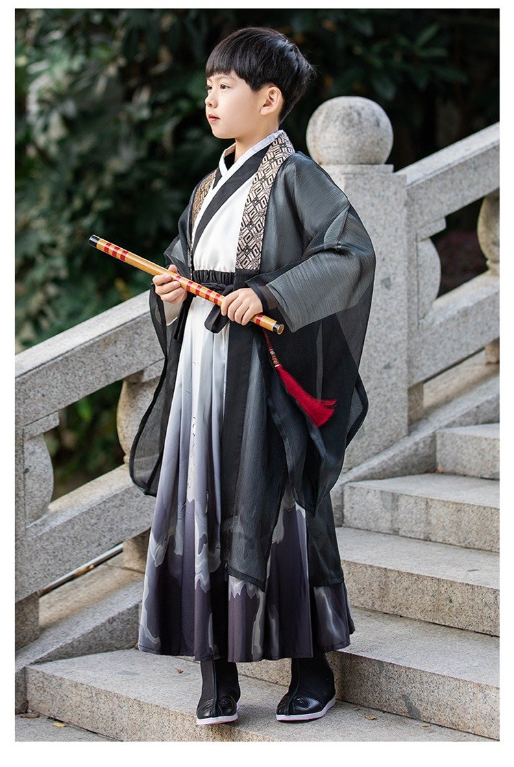 Traditional Chinese Costume Boy Children's Hanfu Black