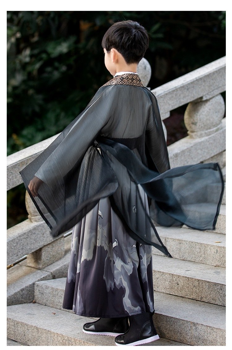 Traditional Chinese Costume Boy Children's Hanfu Black