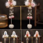 Traditional Chinese Hair Clips Cute Plush Headwear
