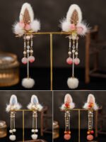 Traditional Chinese Hair Clips Cute Plush Headwear