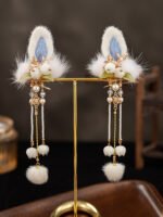 Traditional Chinese Hair Clips Cute Plush Headwear - Image 2