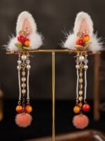 Traditional Chinese Hair Clips Cute Plush Headwear - Image 3